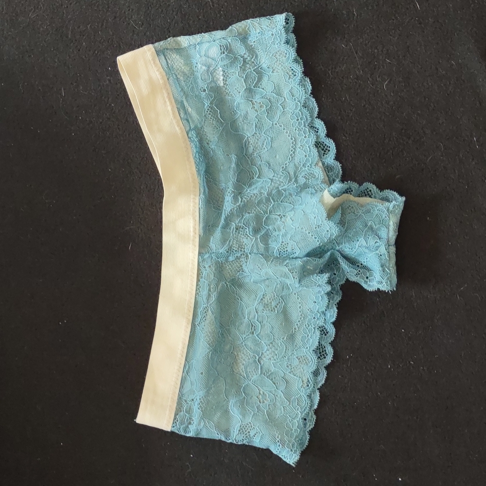 NWT teal lace cheeky boy short panties ✨Free in bundle!✨
